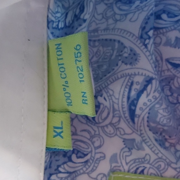 Platini- Mens Roper Western Shirt Blue & White Paisley Snap Button Down Sz.XL - Picture 9 of 11